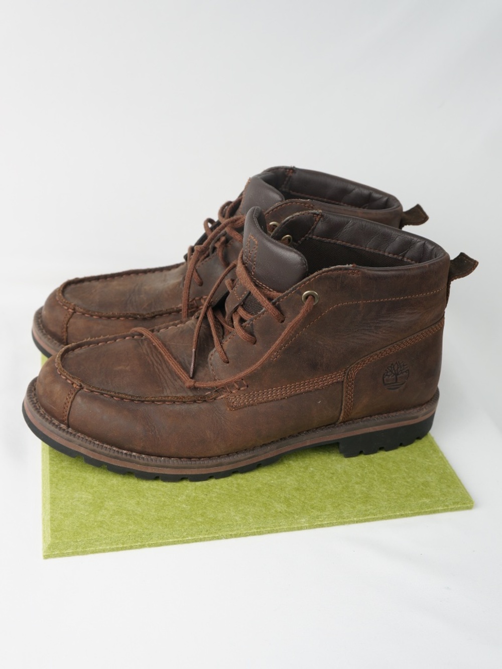 Timberland Grantly Chukka Leather Moc Toe Ankle Dark Brown Men A1859 Size 10